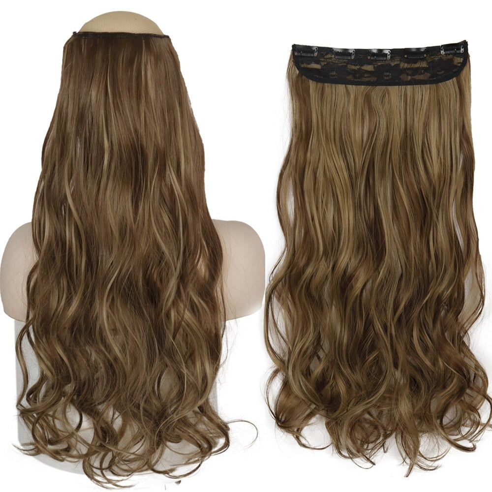 Women's Clip-In Hair Extensions Long Straight Curly High-Temperature Fiber - Velora