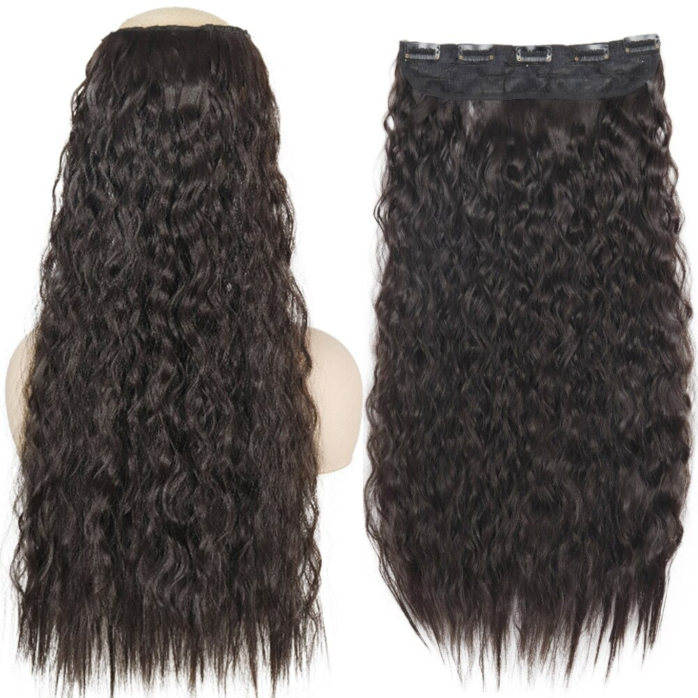 Women's Clip-In Hair Extensions Long Straight Curly High-Temperature Fiber - Velora