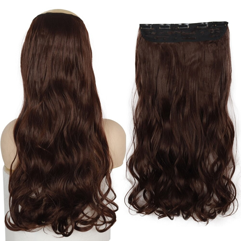 Women's Clip-In Hair Extensions Long Straight Curly High-Temperature Fiber - Velora