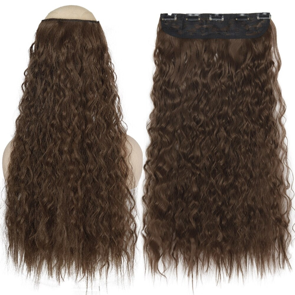 Women's Clip-In Hair Extensions Long Straight Curly High-Temperature Fiber - Velora