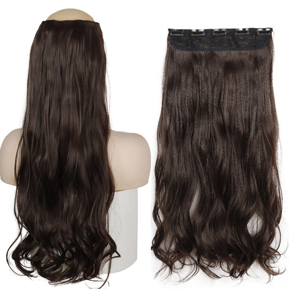 Women's Clip-In Hair Extensions Long Straight Curly High-Temperature Fiber - Velora