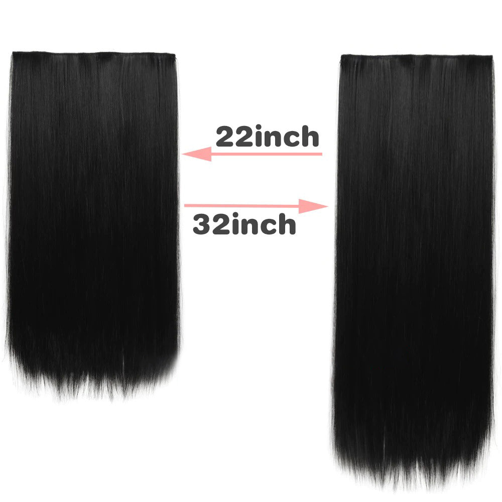 Women's Clip-In Hair Extensions Long Straight Curly High-Temperature Fiber - Velora