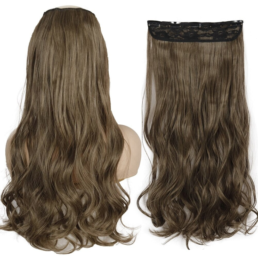 Women's Clip-In Hair Extensions Long Straight Curly High-Temperature Fiber - Velora