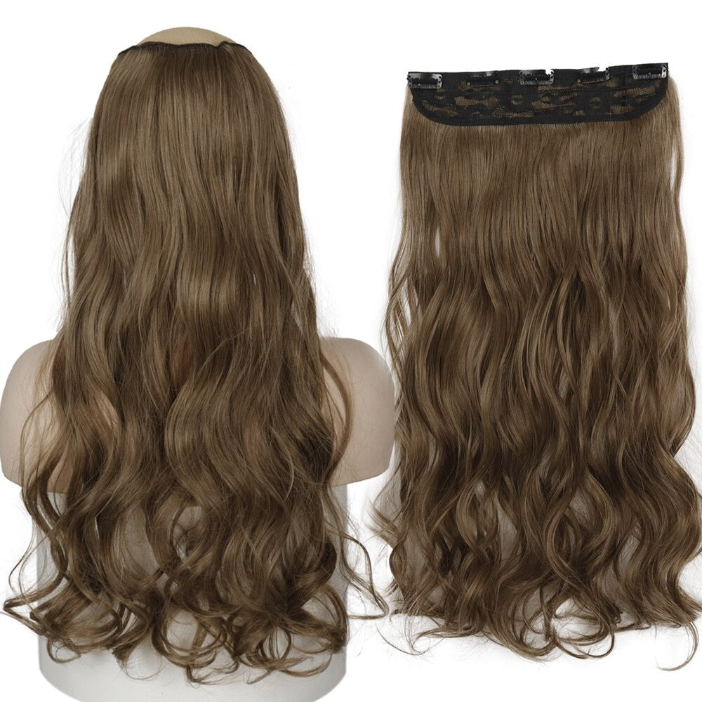 Women's Clip-In Hair Extensions Long Straight Curly High-Temperature Fiber - Velora