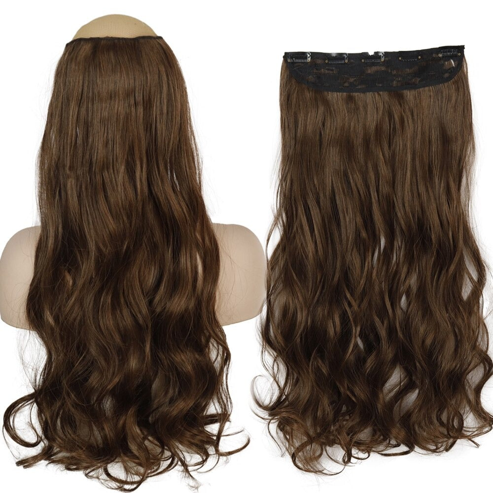 Women's Clip-In Hair Extensions Long Straight Curly High-Temperature Fiber - Velora