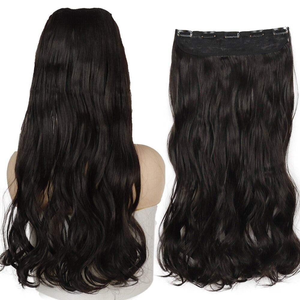 Women's Clip-In Hair Extensions Long Straight Curly High-Temperature Fiber - Velora