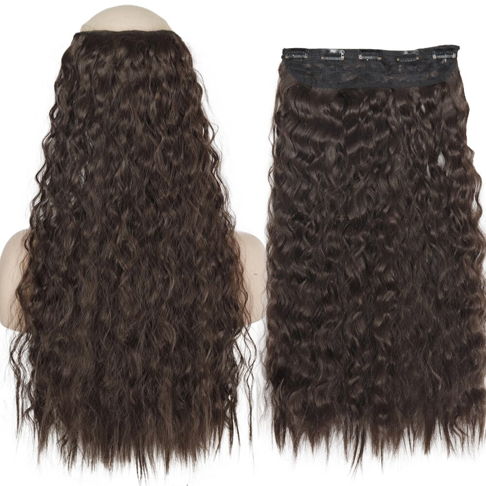 Women's Clip-In Hair Extensions Long Straight Curly High-Temperature Fiber - Velora