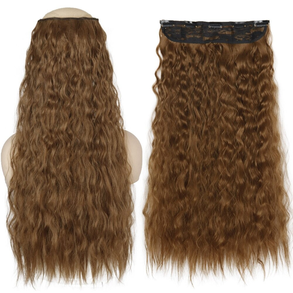 Women's Clip-In Hair Extensions Long Straight Curly High-Temperature Fiber - Velora