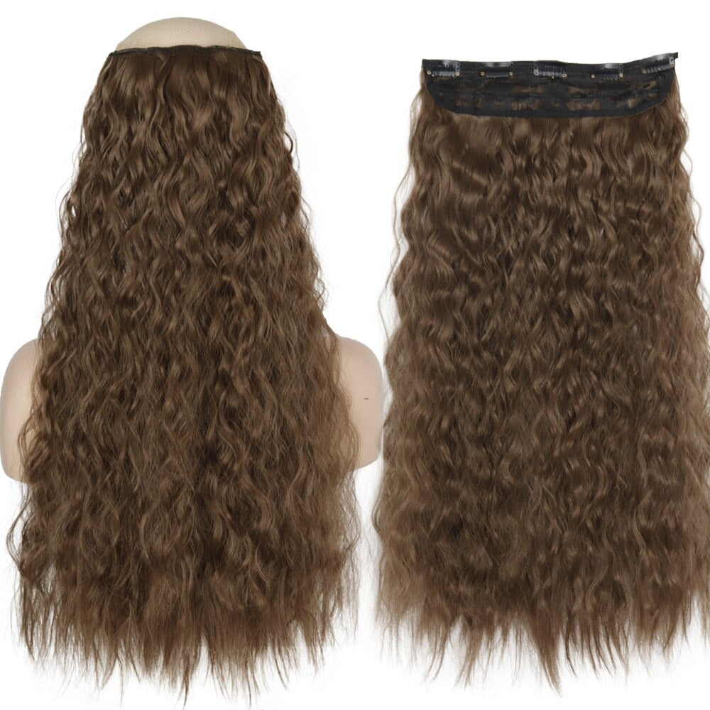 Women's Clip-In Hair Extensions Long Straight Curly High-Temperature Fiber - Velora