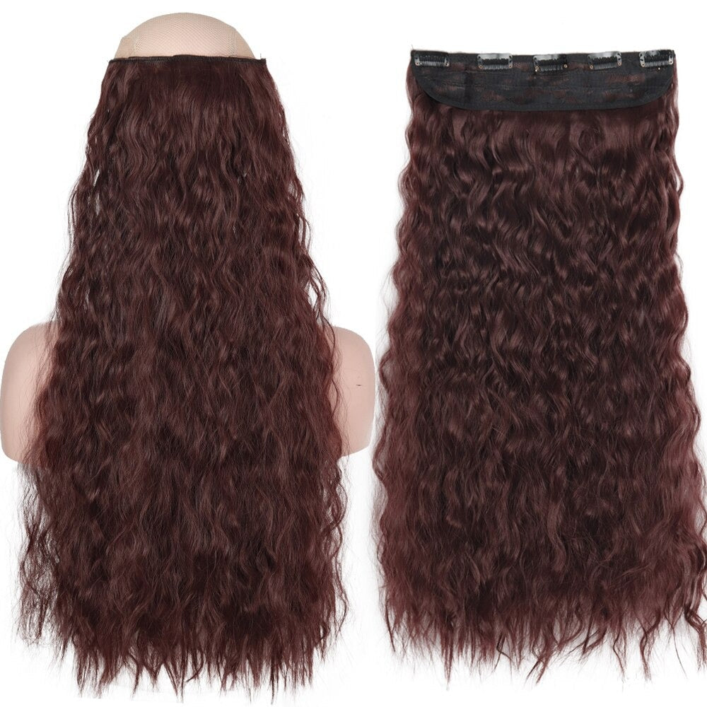 Women's Clip-In Hair Extensions Long Straight Curly High-Temperature Fiber - Velora