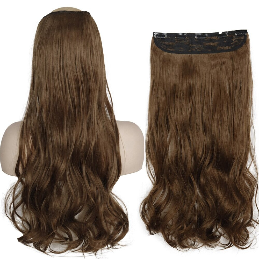 Women's Clip-In Hair Extensions Long Straight Curly High-Temperature Fiber - Velora