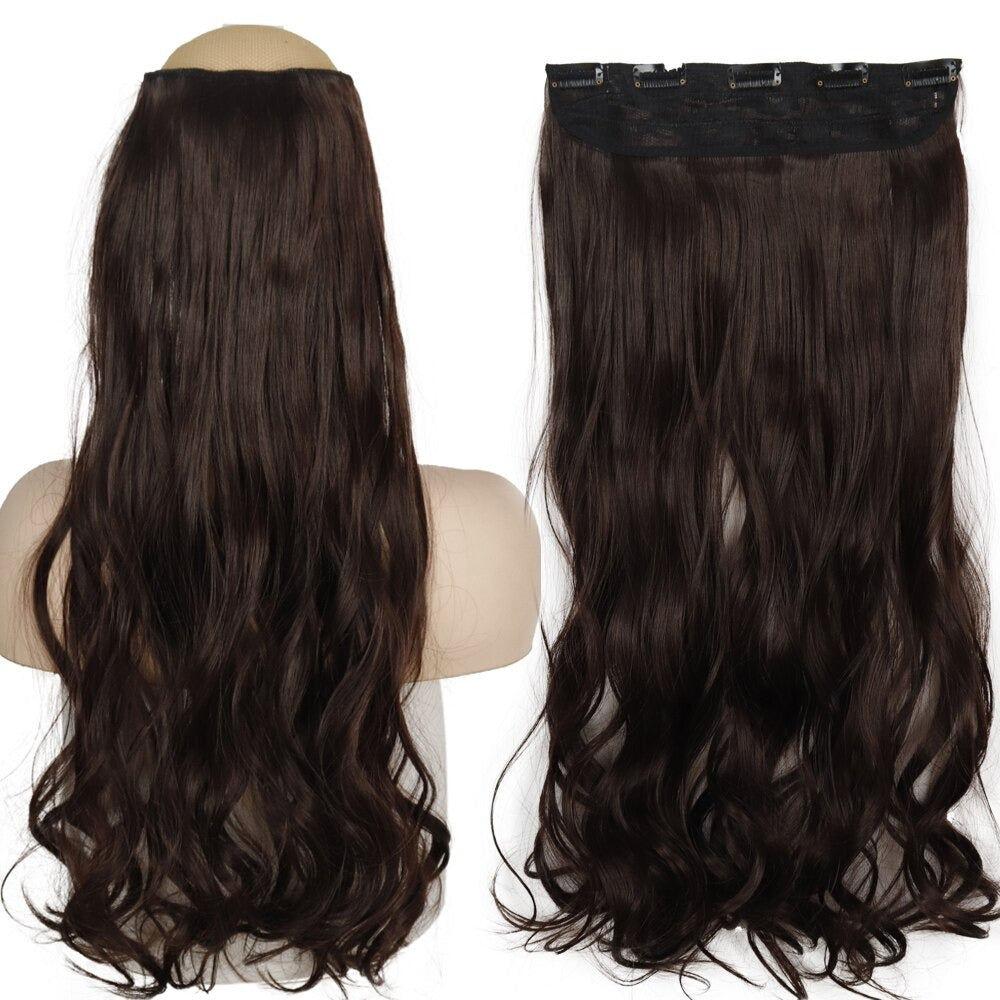 Women's Clip-In Hair Extensions Long Straight Curly High-Temperature Fiber - Velora