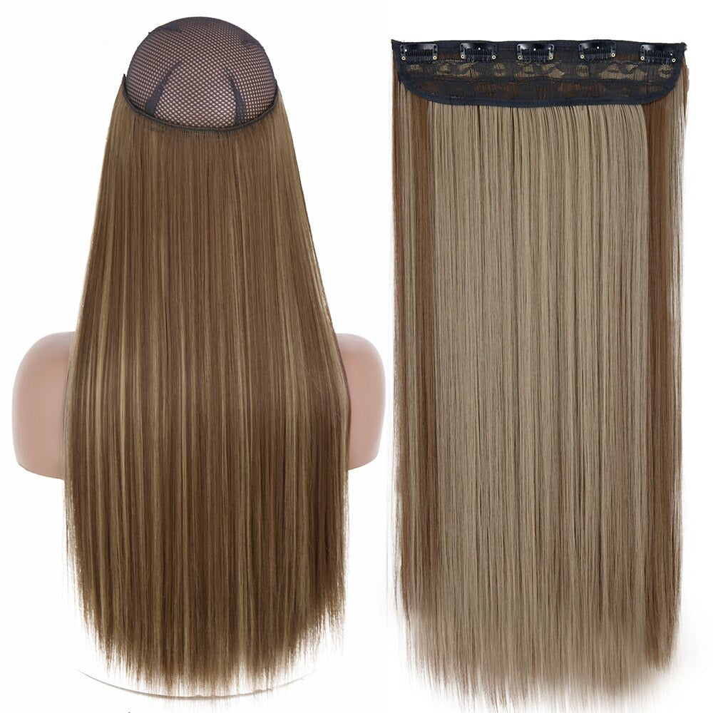 Women's Clip-In Hair Extensions Long Straight Curly High-Temperature Fiber - Velora