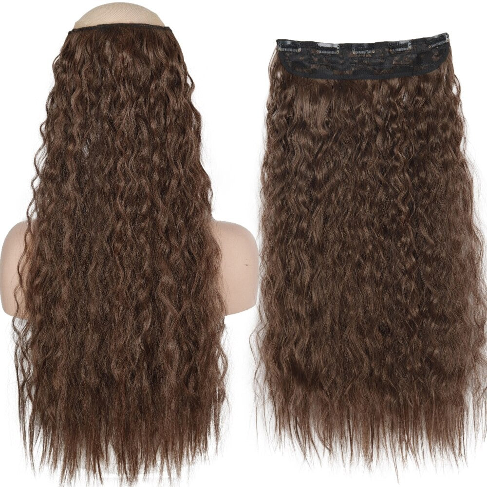 Women's Clip-In Hair Extensions Long Straight Curly High-Temperature Fiber - Velora