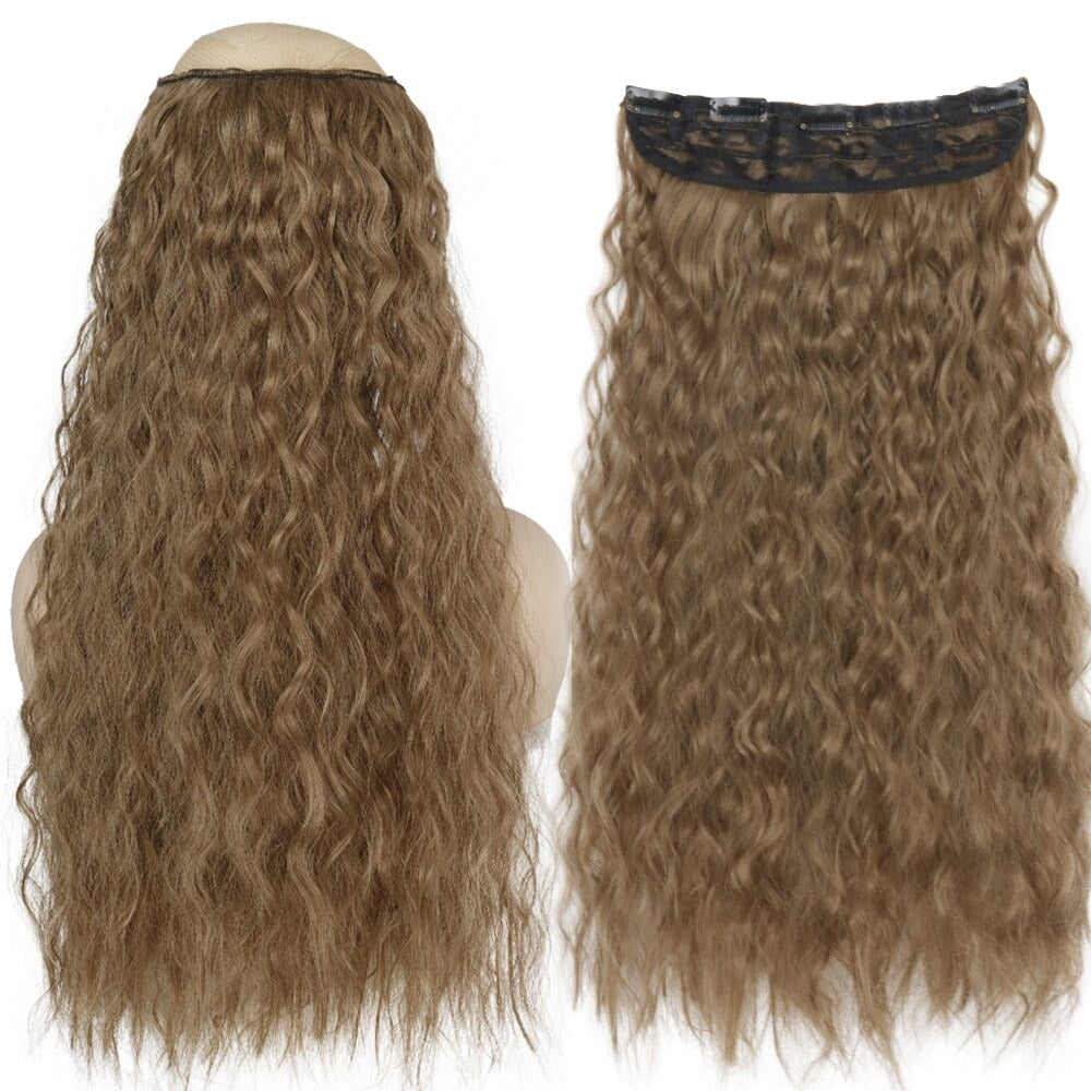 Women's Clip-In Hair Extensions Long Straight Curly High-Temperature Fiber - Velora