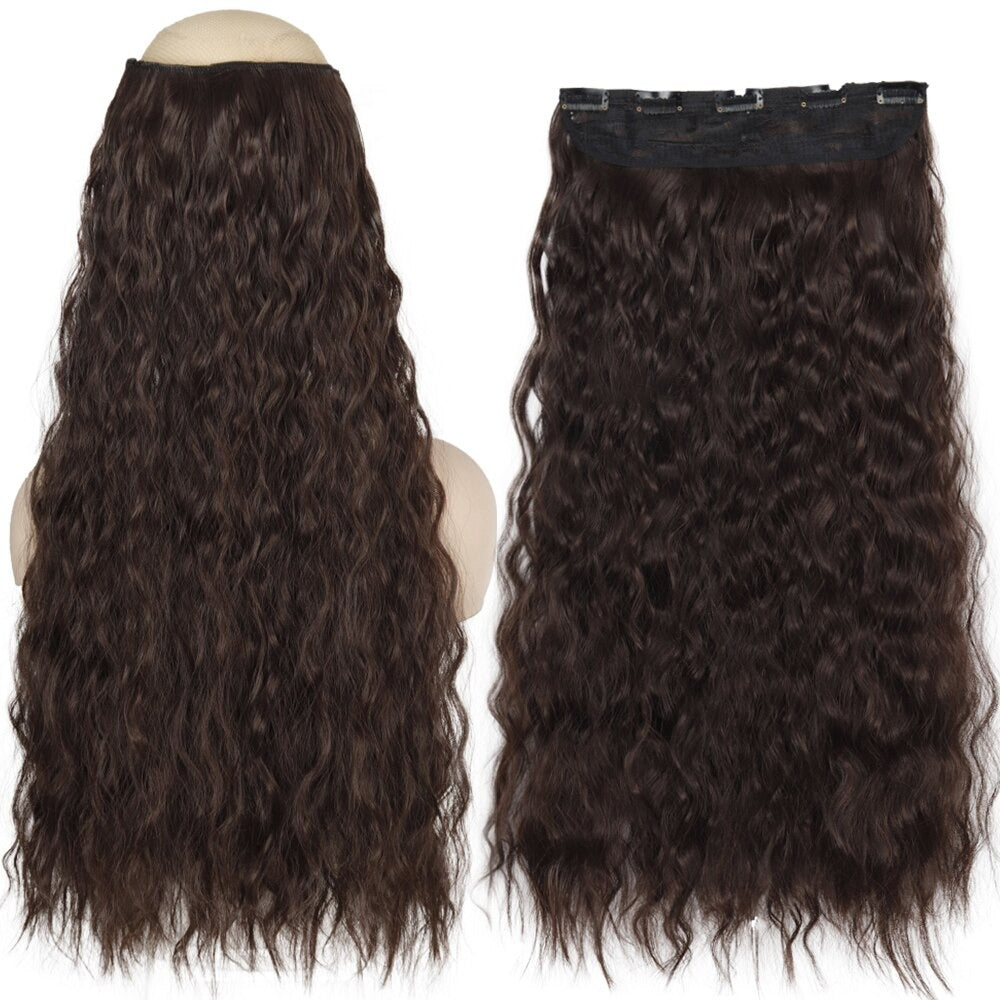 Women's Clip-In Hair Extensions Long Straight Curly High-Temperature Fiber - Velora