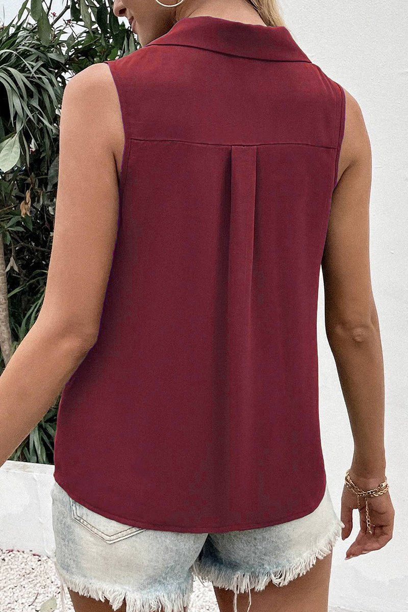 Women's V-Neck Button-Up Top – Elegant and Versatile Blouse for All Occasions - Velora