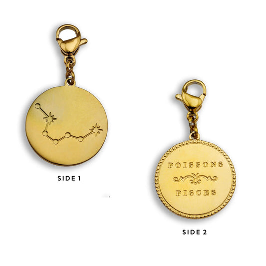 ZODIAC CONSTELLATION Double Sided Charm - Velora