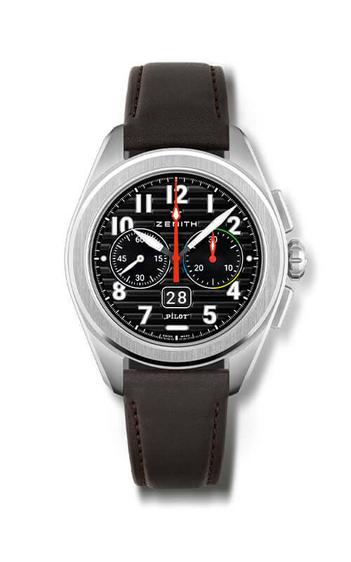 Zenith Pilot Big Date Flyback Steel 03.4000.3652/21.I001 - Velora