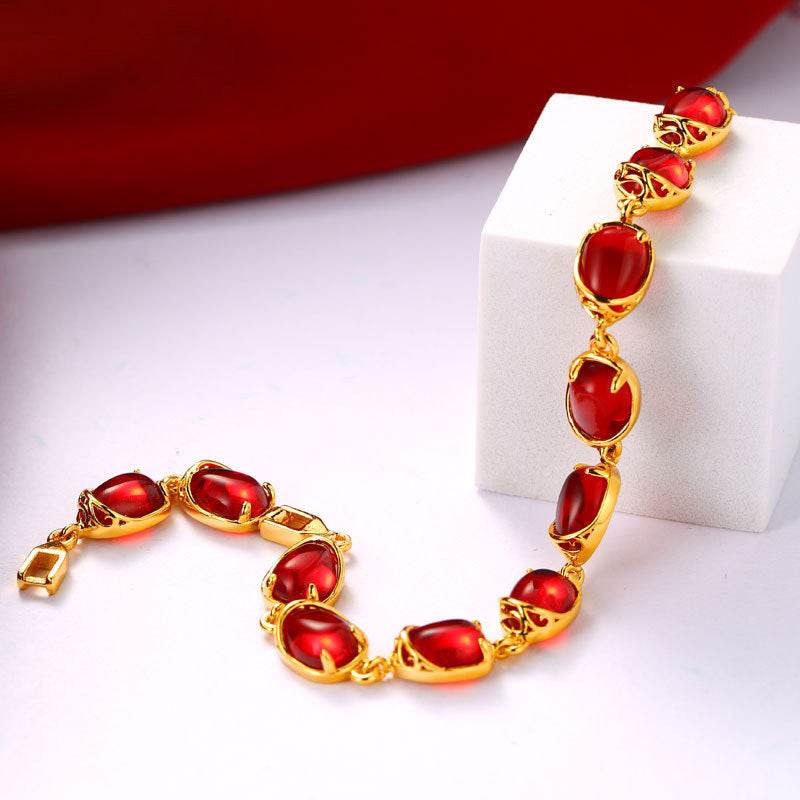 Emerald Malay Jade Elegance Retro Bracelet - Velora