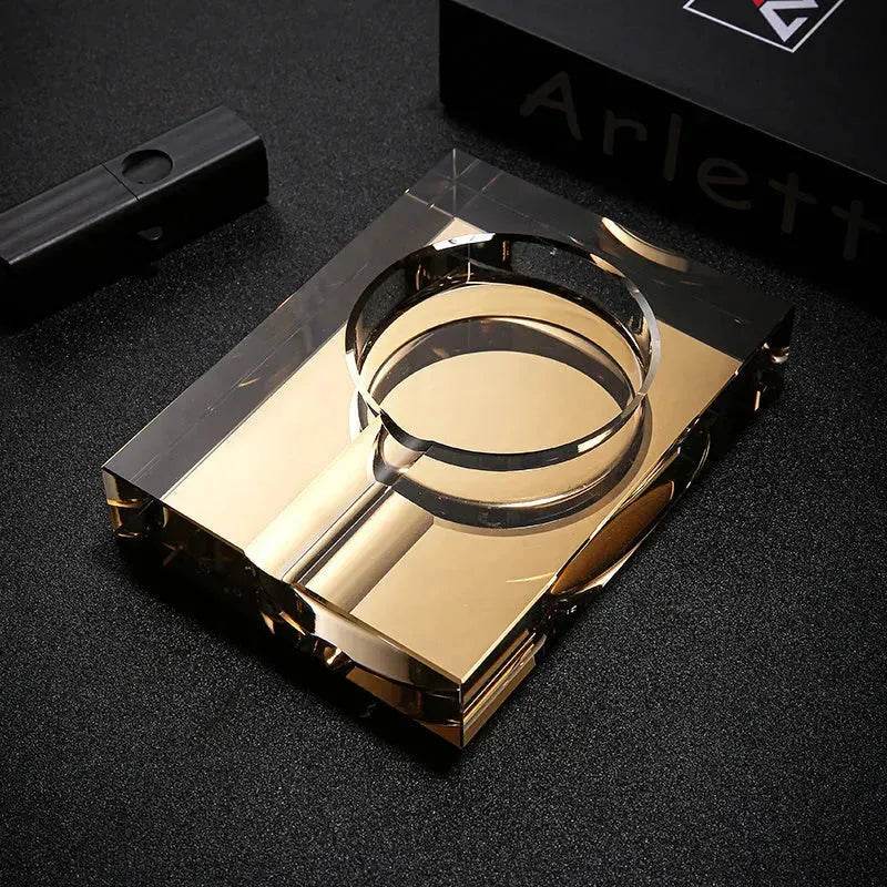 Luxury Crystal Glass Ashtray - Velora