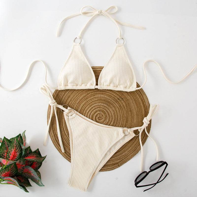 Sexy Bikini Set Summer Side Tie Thong Bandage Style Swimsuit Womens Clothing - Velora