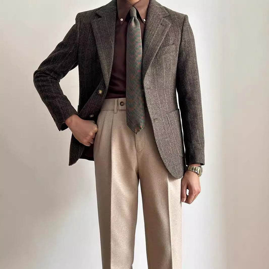 Straight Fitted All-matching formal business Office Work Suit Pants trouser For Men - Velora