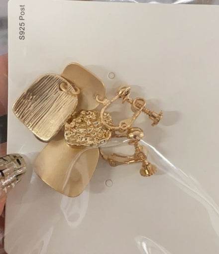 Hong Kong Style Retro Asymmetrical Personality Earrings Women - Velora