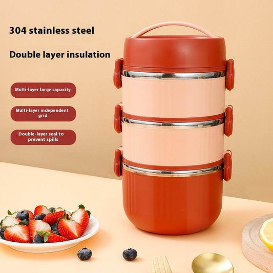 2 layer 304 Stainless Steel Thermal Insulated Lunch Container - Velora