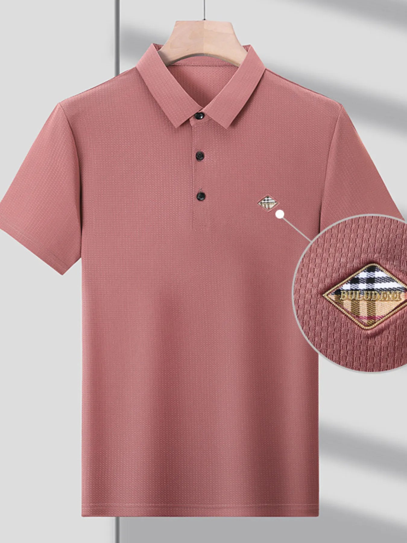 Men's Plus Size Short Sleeve Breathable Polo - Velora