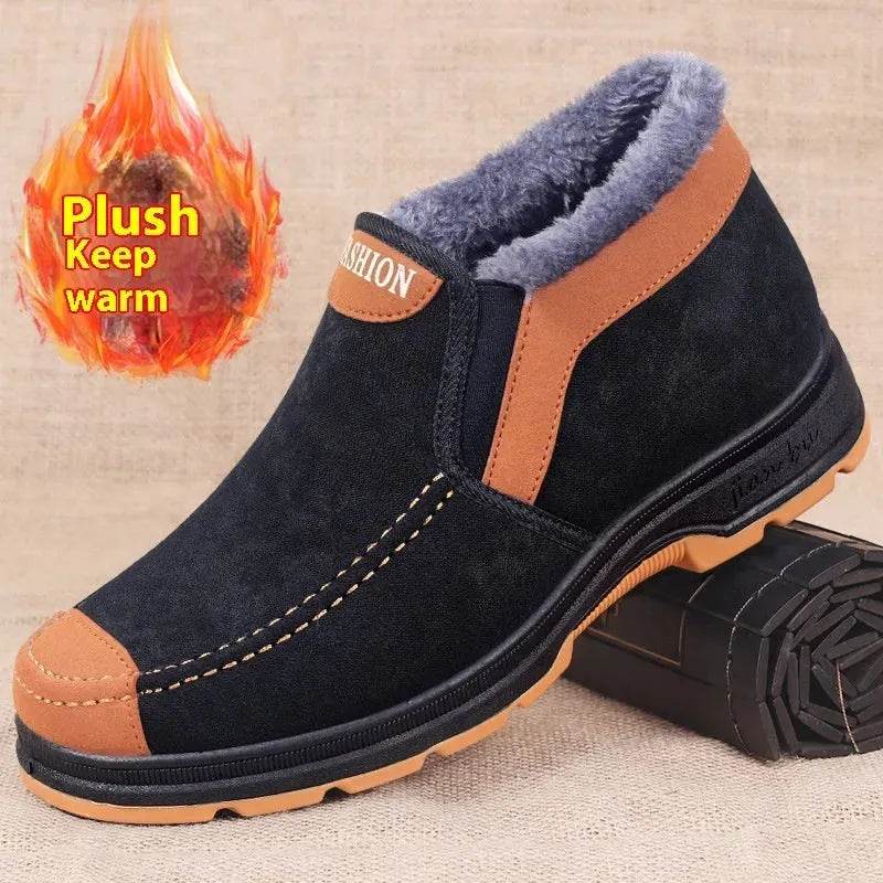 Men's Traditional Cotton Shoes Warm With Velvet Winter Boot - Velora