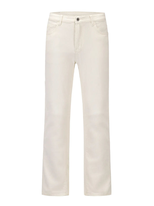Men's Slim Straight Jeans with Snap Detail - Velora