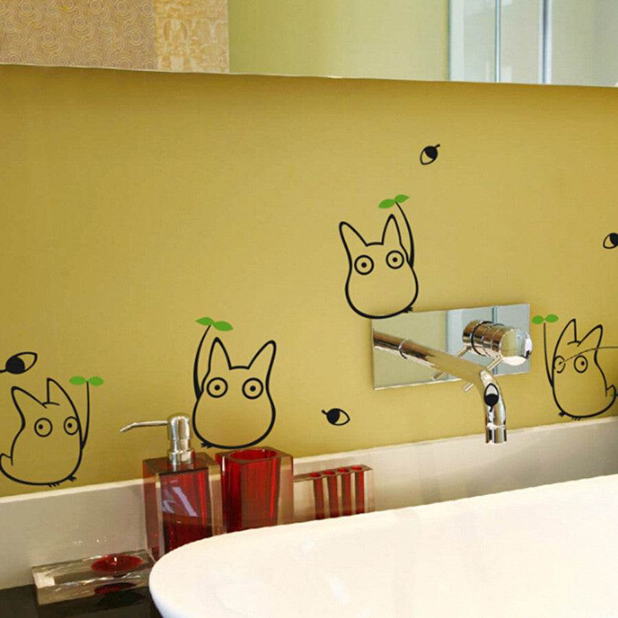 Carved Size Cartoon Creative Totoro Wall Stickers - Velora