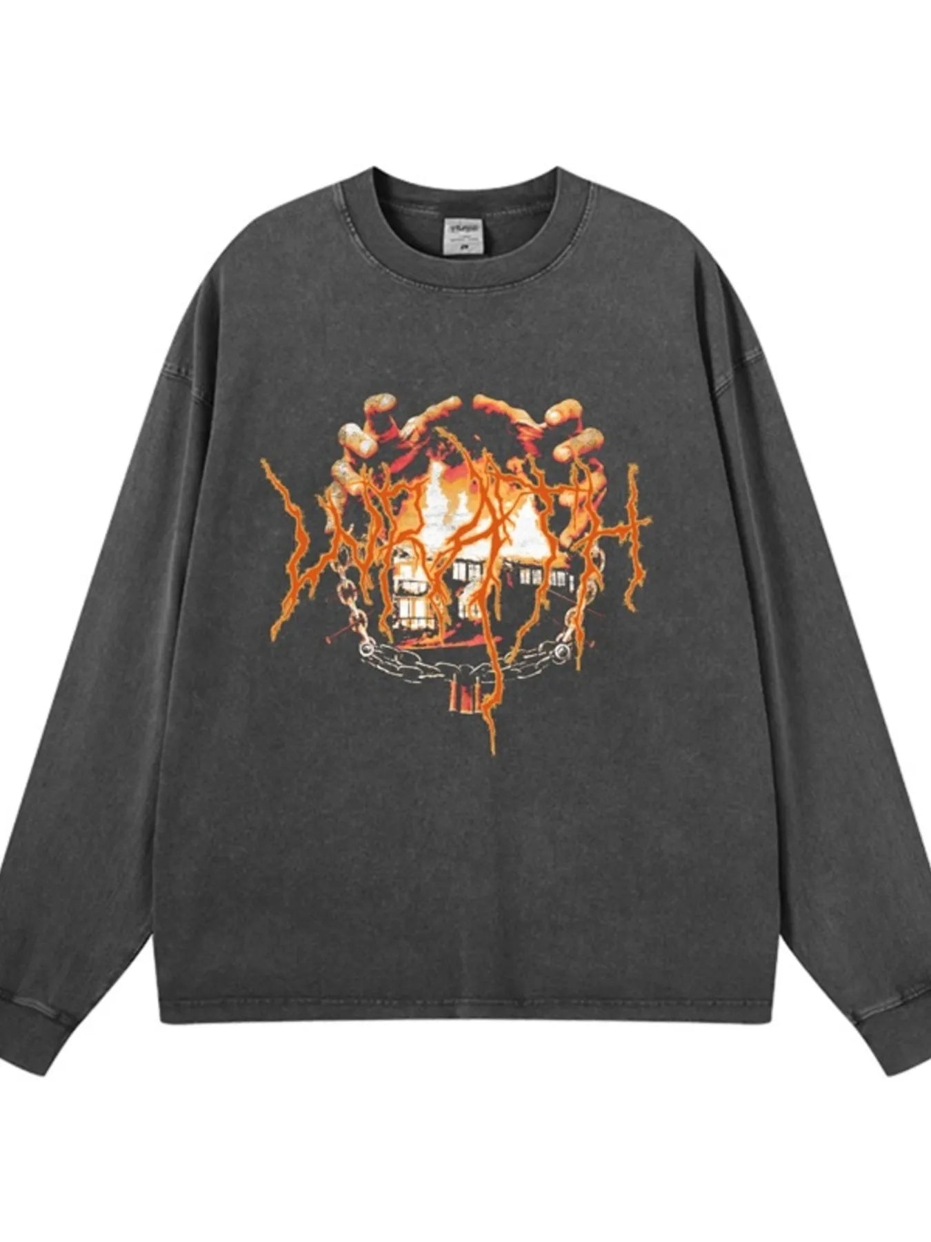Men's Graphic Oversized Long Sleeve T-Shirt - Velora