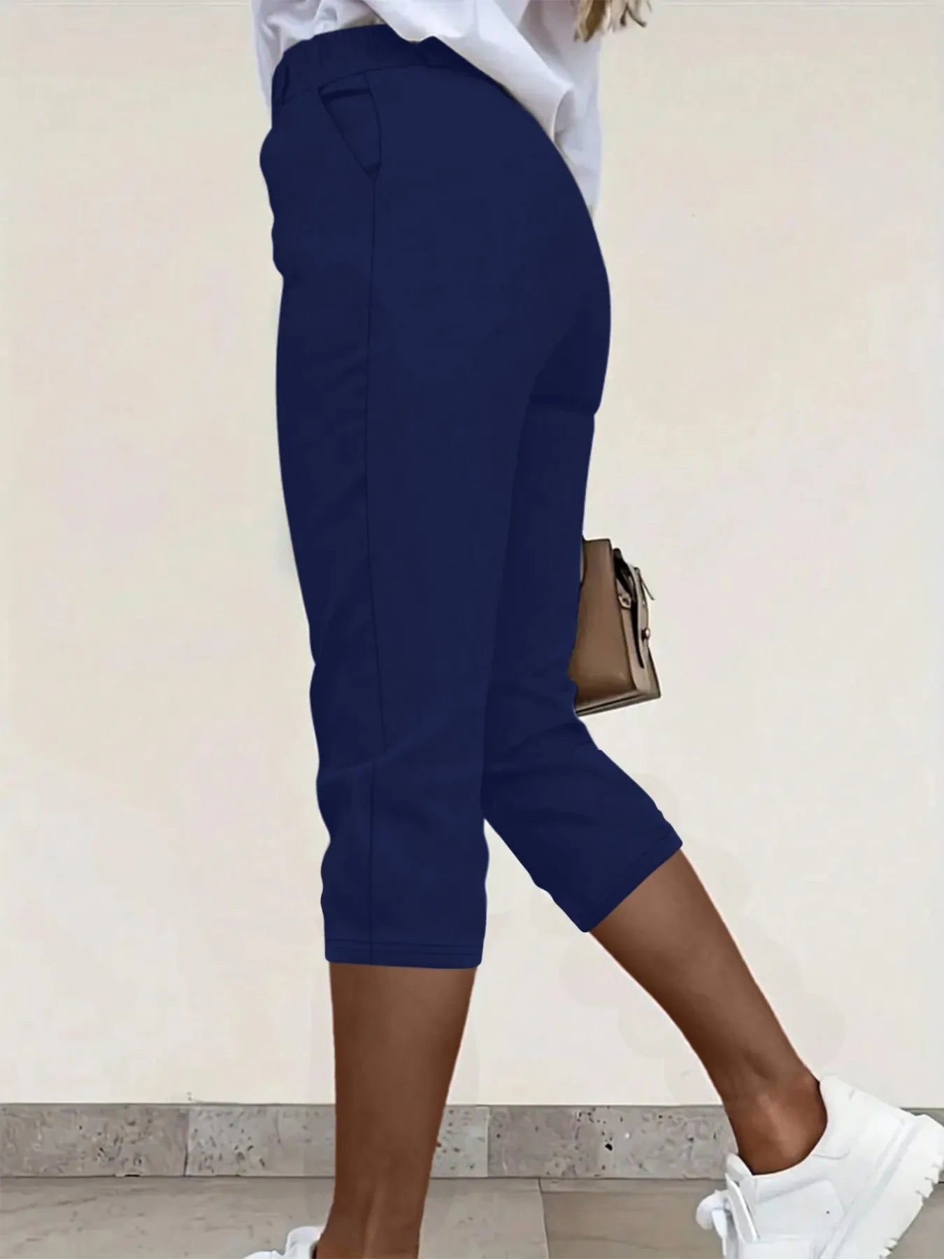 Pleated Detail Pants with Pockets - Velora