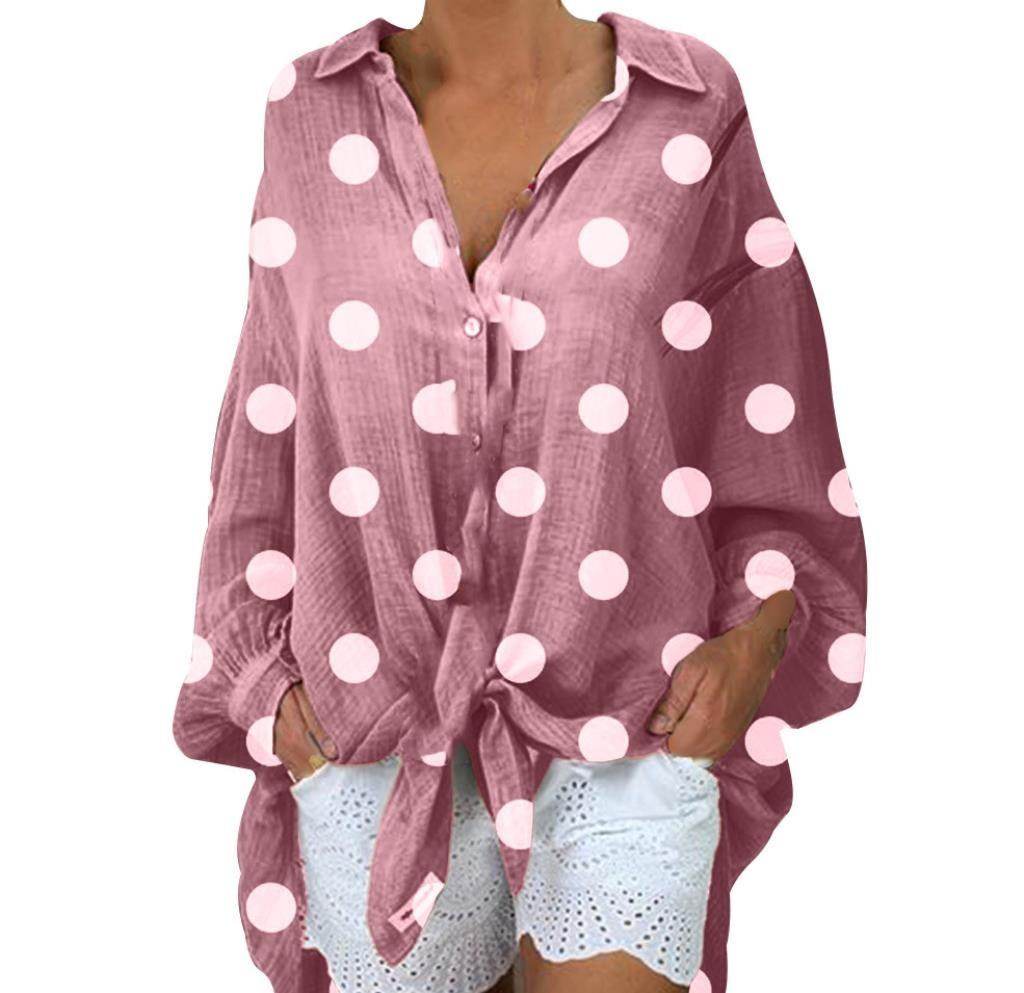 Women's Polka Dot Loose Shirt Matching - Velora