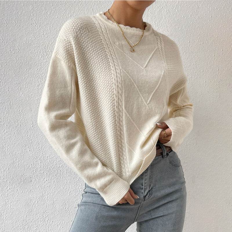 Women's Fashionable Irregular Bottoming Sweater - Velora