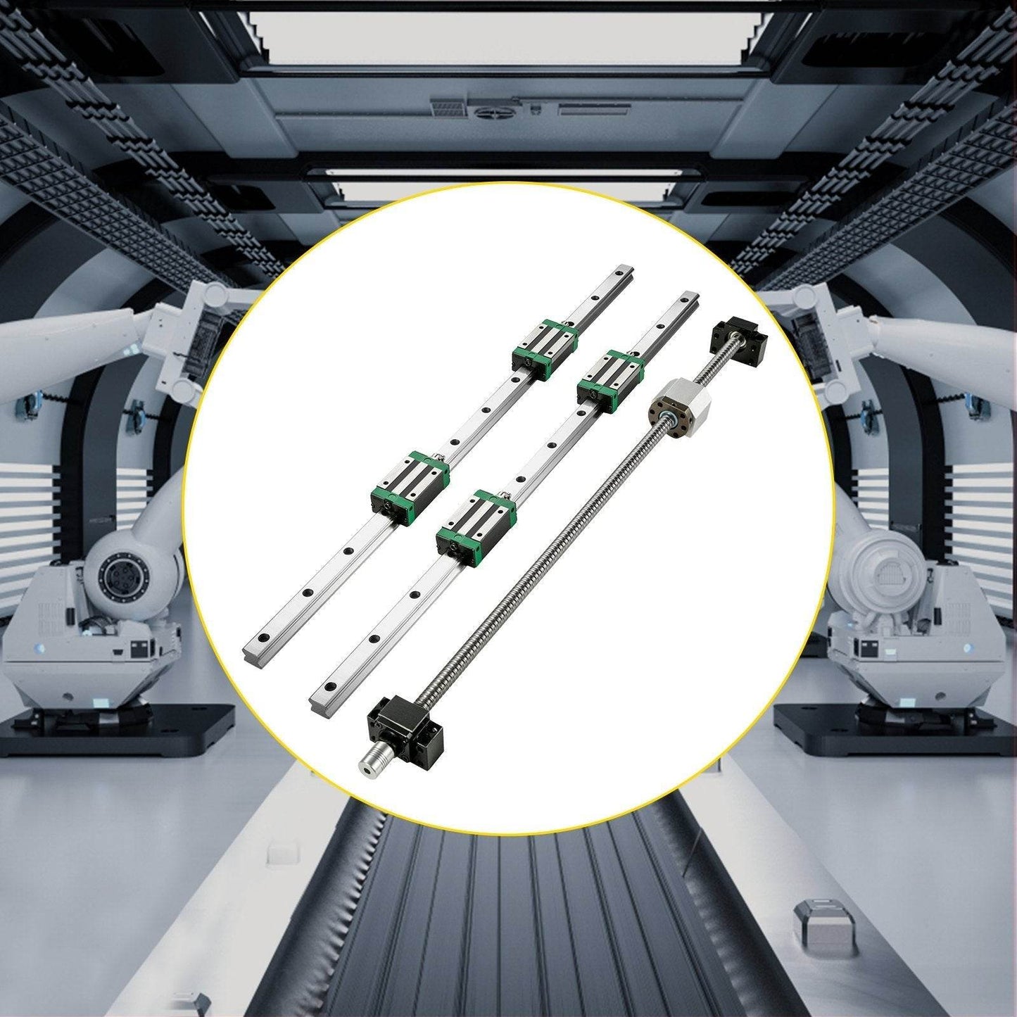 1Pcs RM1605-1000mm Ballscrew With BF12 BK12 Kit, Coupling, Slide Blocks Linear Guide Rail Set For DIY CNC Routers Lathes Mills - Velora