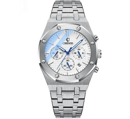 Autumn Dream Gray Suit Knitted Sweater And Light Vest With White Pants - Velora