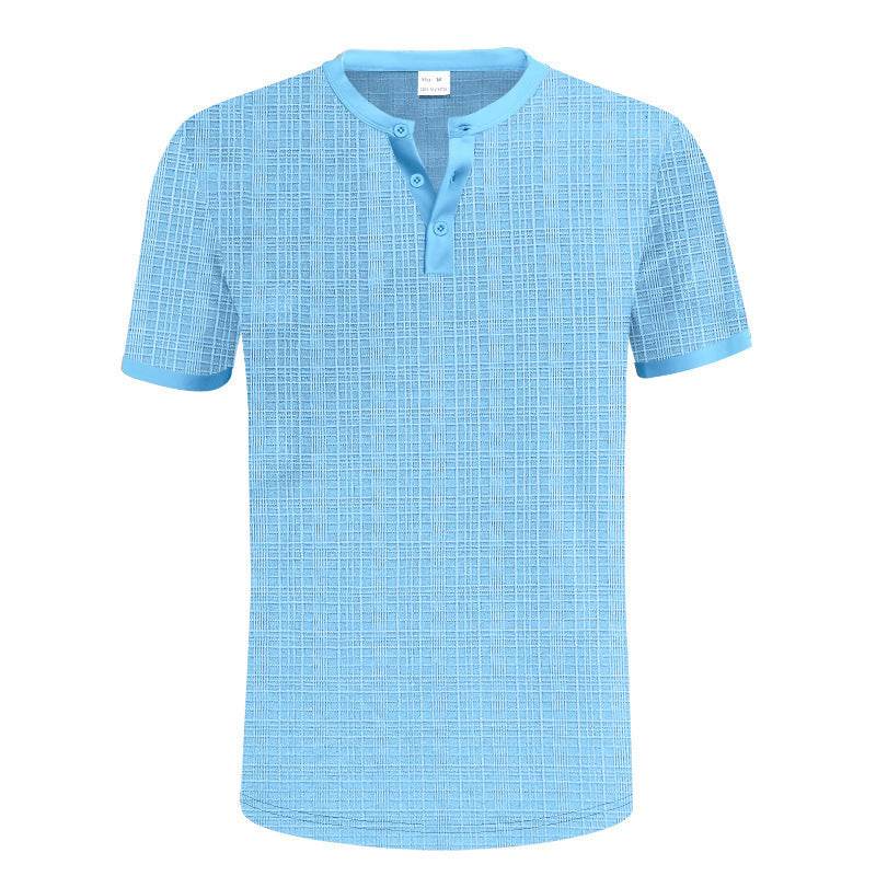 Breathable Casual Henley Shirt Top - Velora