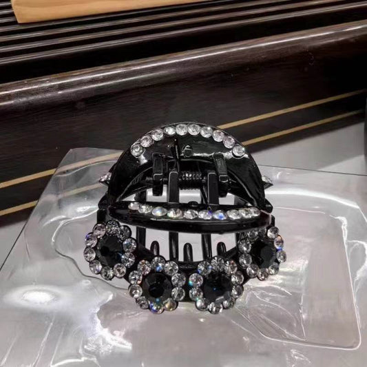 Rhinestone Flower Hair Clip – Korean Style Barrette