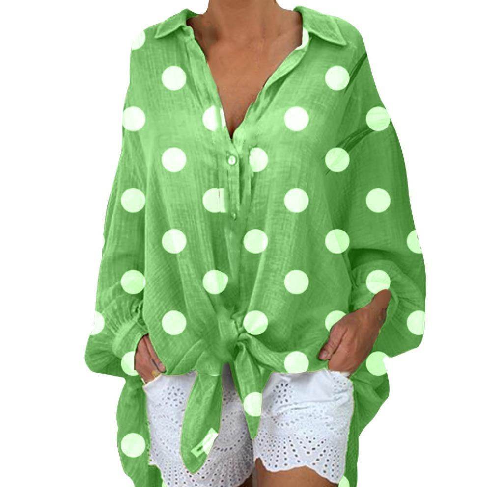 Women's Polka Dot Loose Shirt Matching - Velora
