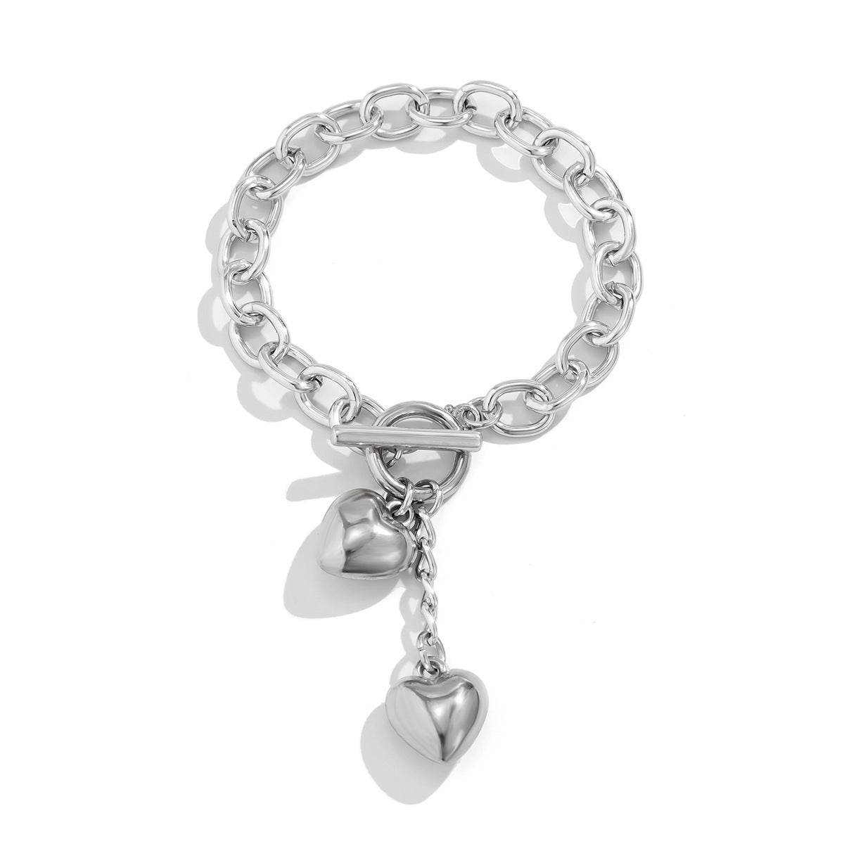 Thick Chain With Shiny Lock And Key Pendant Necklace For Women Trendy Ladies Accessories On The Neck Fashion Jewelry Female - Velora