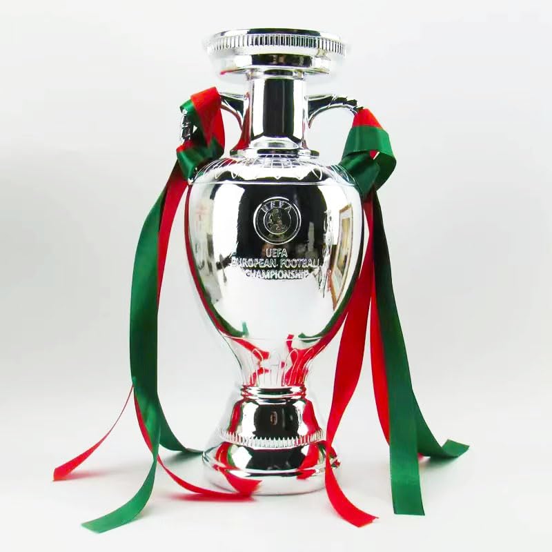 ZEIXITOO Europe Soccer Trophy Championship League Trophy Cup Replica Resins Football Cup Fans Souvenir 6/10in (26cm/10inch)
