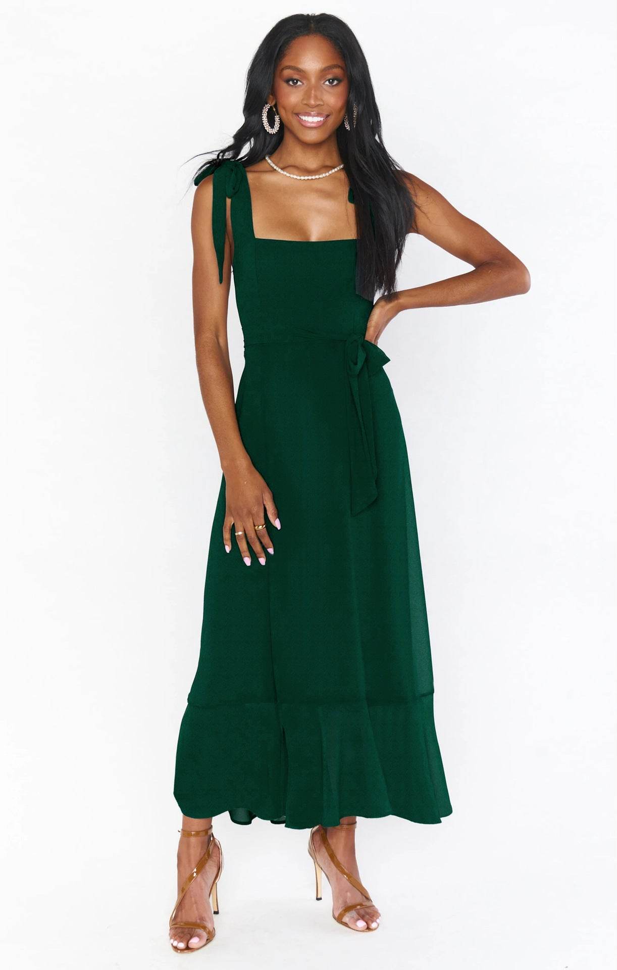 Temperament Suspender Split Dress With Lace-up Design Fashion Summer Ruffled Beach Dresses For Women - Velora