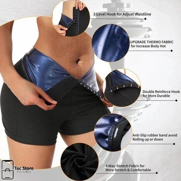 Slimming Pants Waist Trainer Shapewear Tummy Hot Thermo Sweat Leggings Fitness Workout Sweat Sauna Pants Body Shaper - Velora