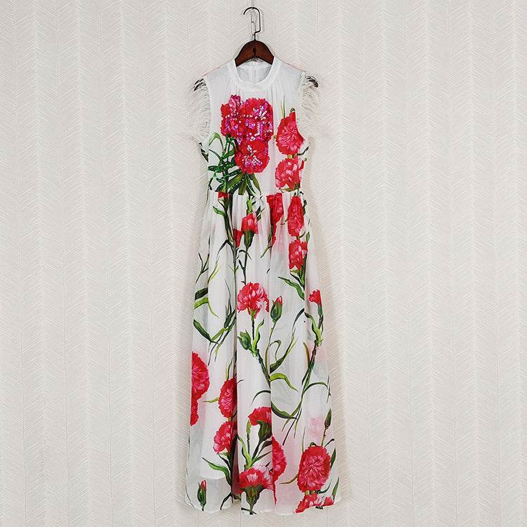 Fashionable Retro Formal Dress Roses - Velora