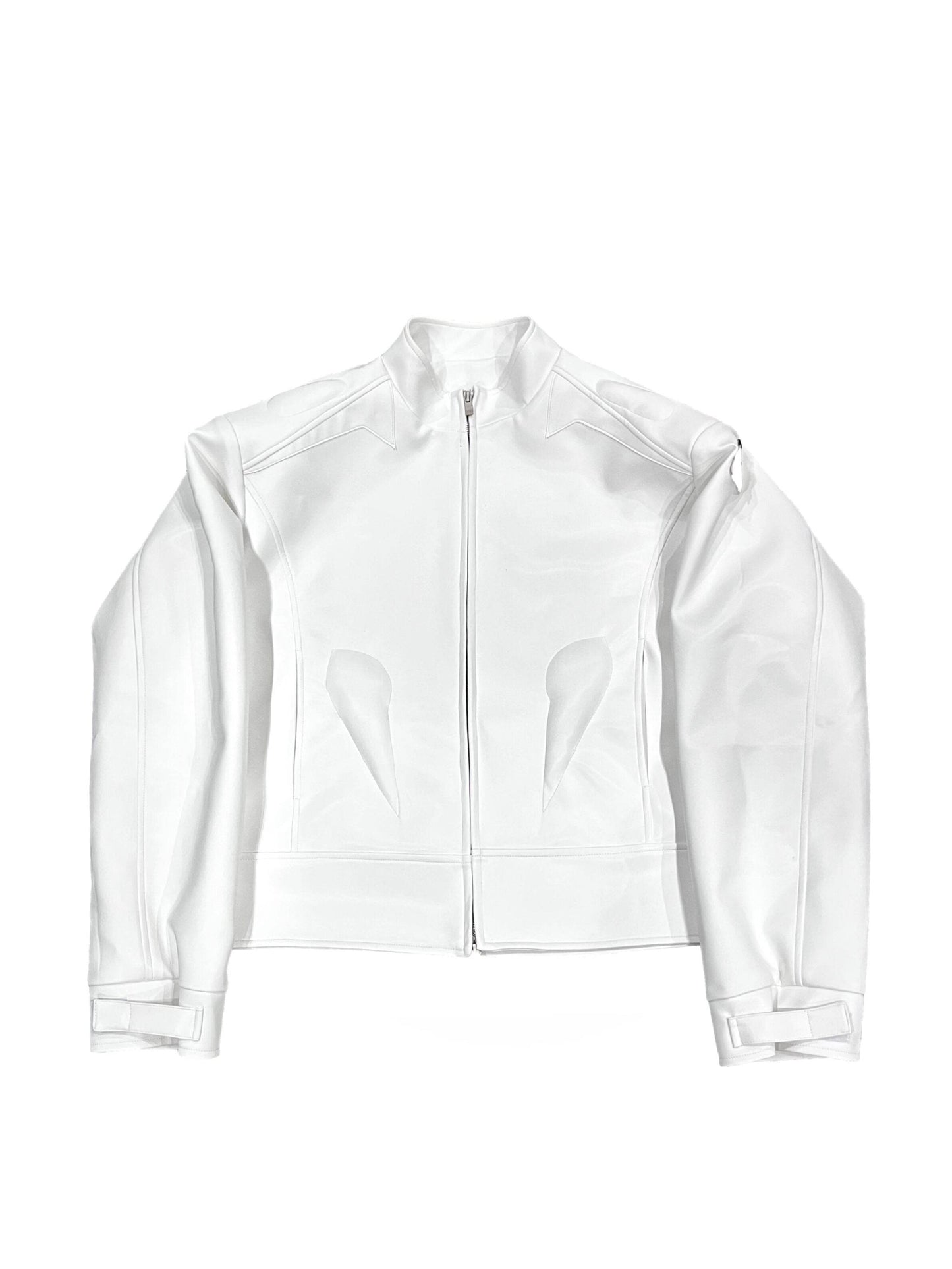 Leather Jacket Metal Graphic Design Jacket - Velora
