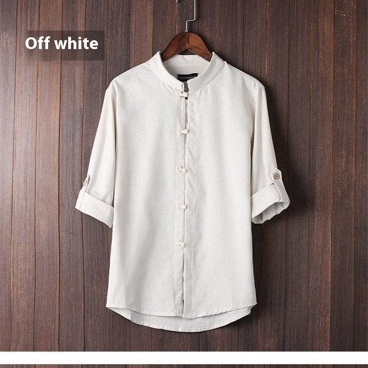 Men's Linen Vintage Plus Size Shirt - Velora