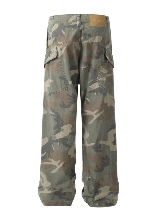 Men's Camouflage Wide Leg Jeans - Velora